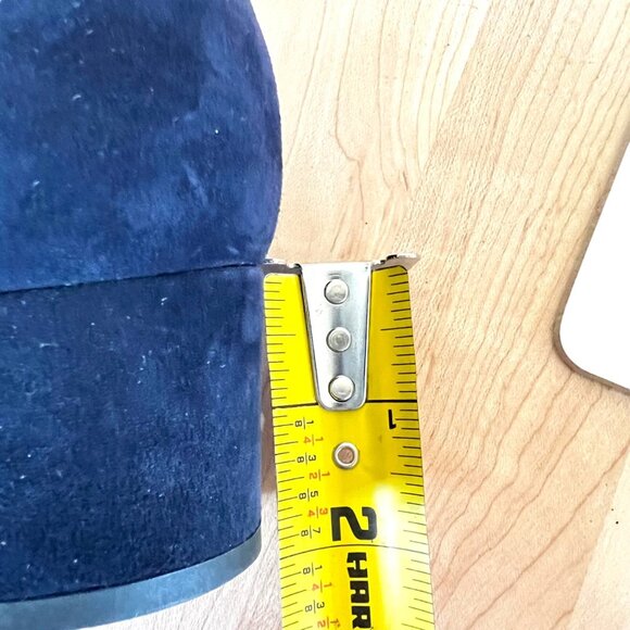 Paul Green Navy Blue Suede Low Block Heel Pumps Size 10.5 - Picture 10 of 14